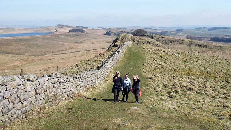Guests Hiking Hadrians Wall