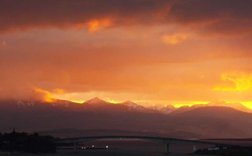 Amazing Sunset over Skye Bridge